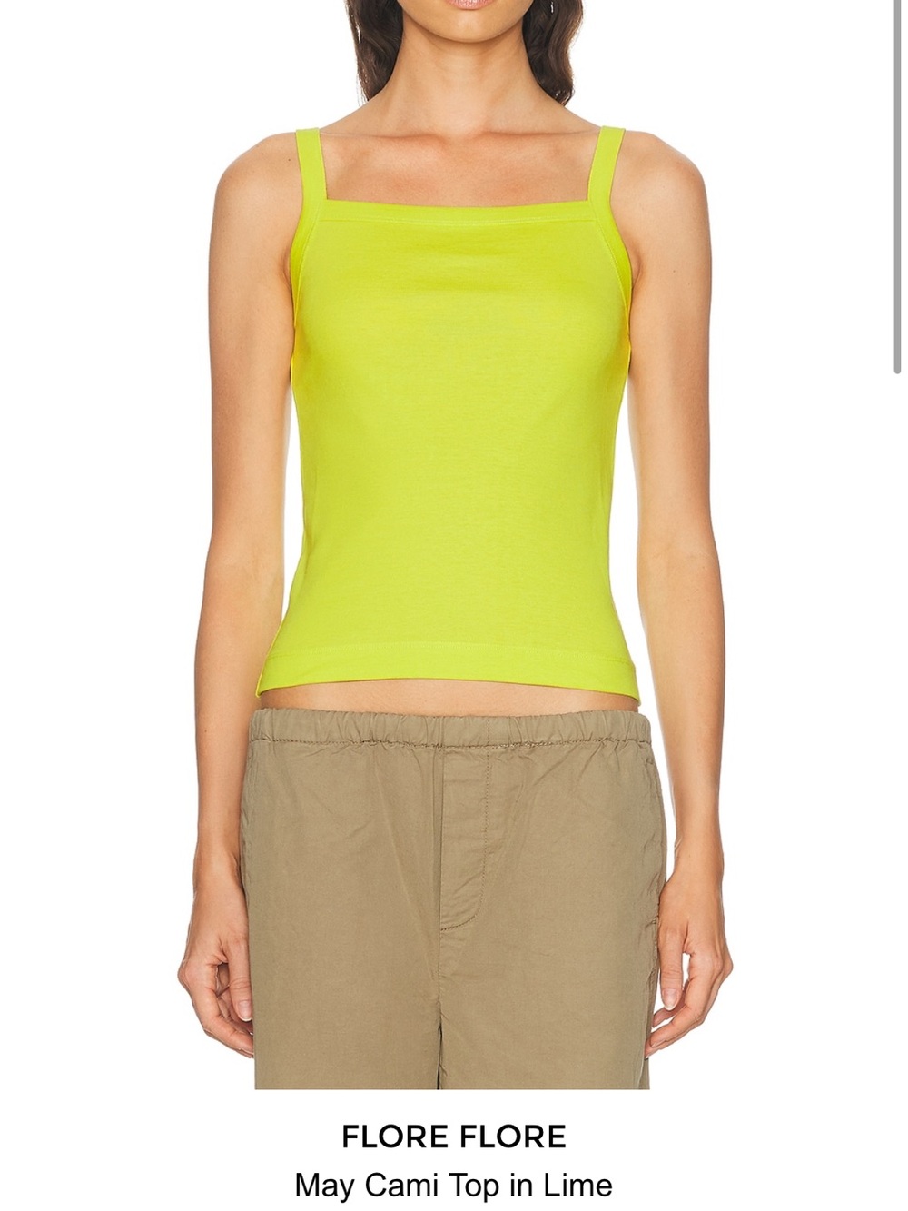 FLORE FLORE May Cami Top in Lime